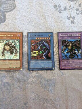 Yu-Gi-Oh! Secret Rare Trio - Thousand-Eyes Restrict, Return Zombie, Javelin Beet